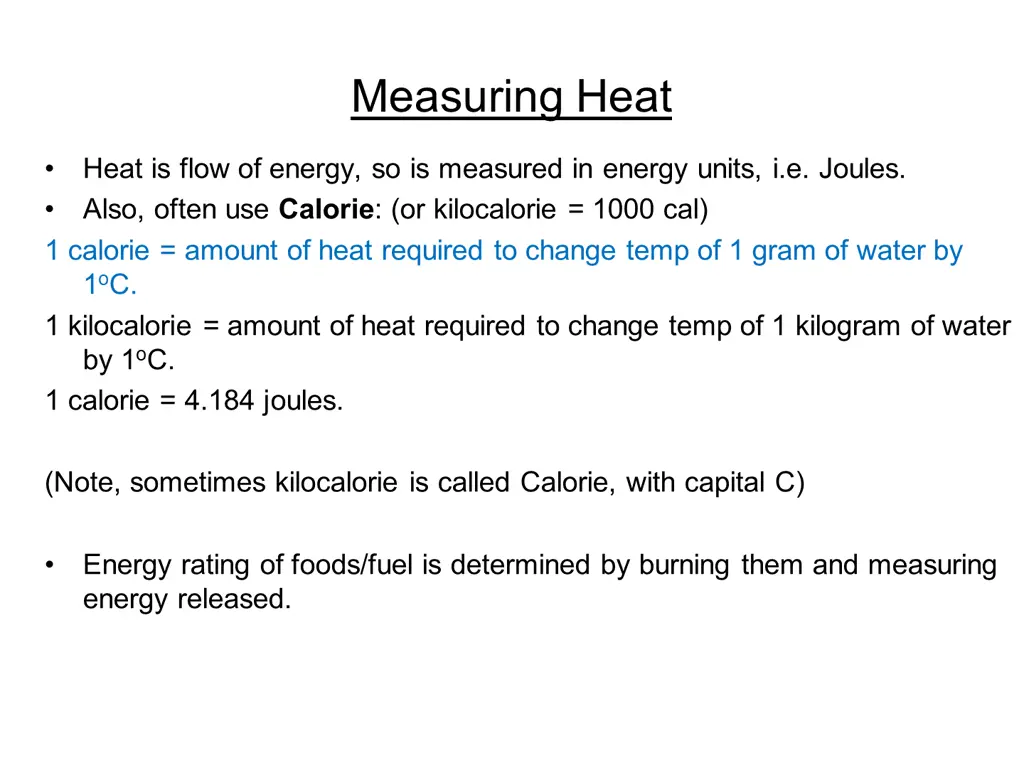 measuring heat