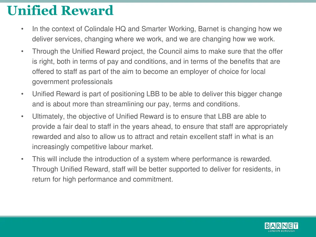 unified reward