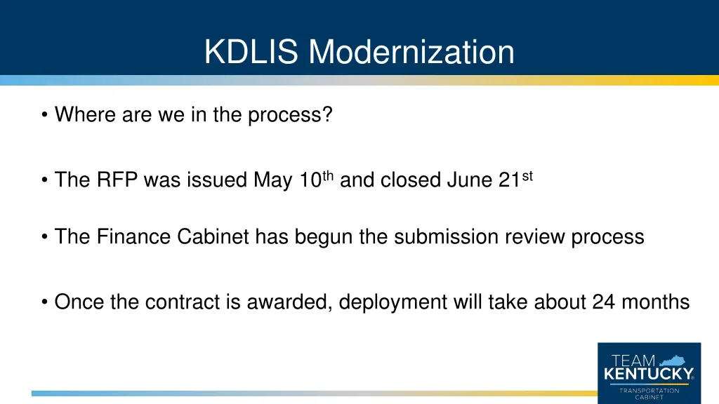 kdlis modernization 1