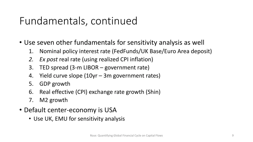 fundamentals continued