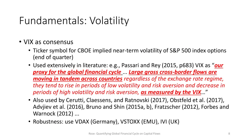 fundamentals volatility