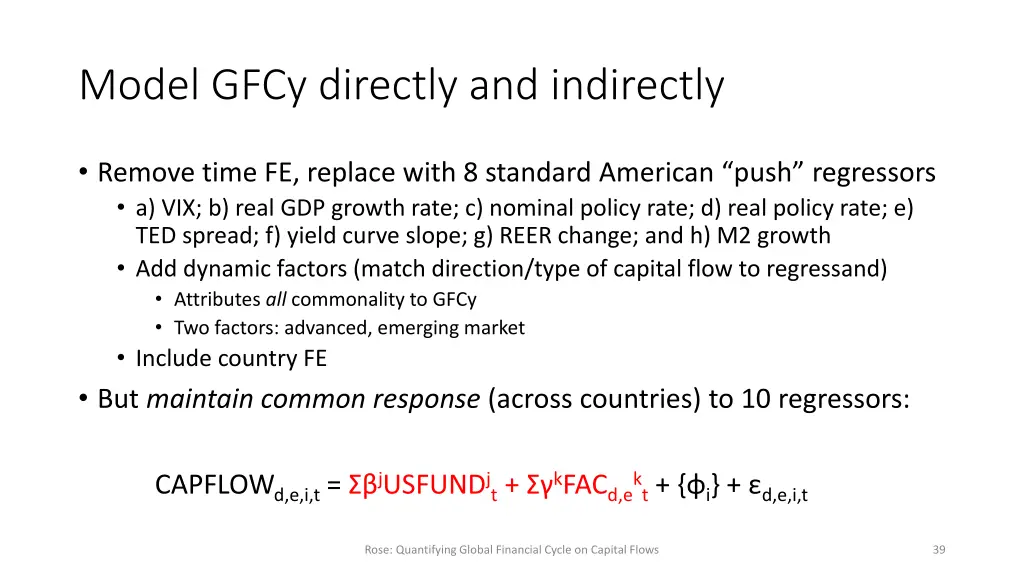 model gfcy directly and indirectly