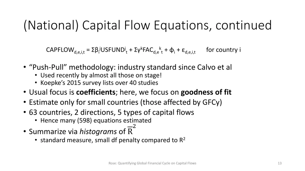 national capital flow equations continued