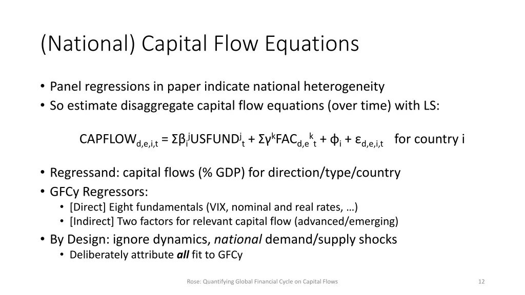 national capital flow equations