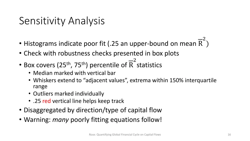 sensitivity analysis