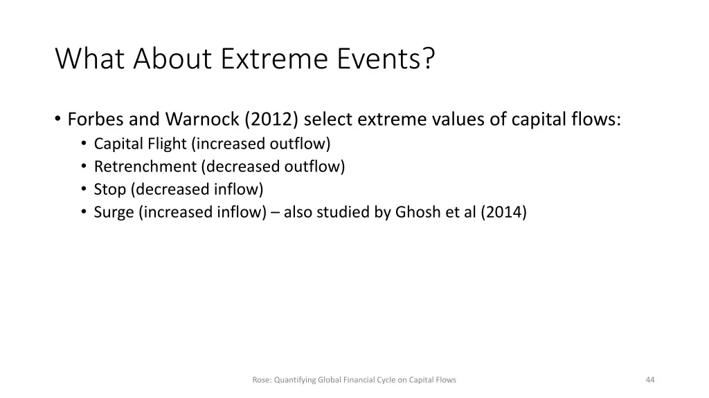 what about extreme events