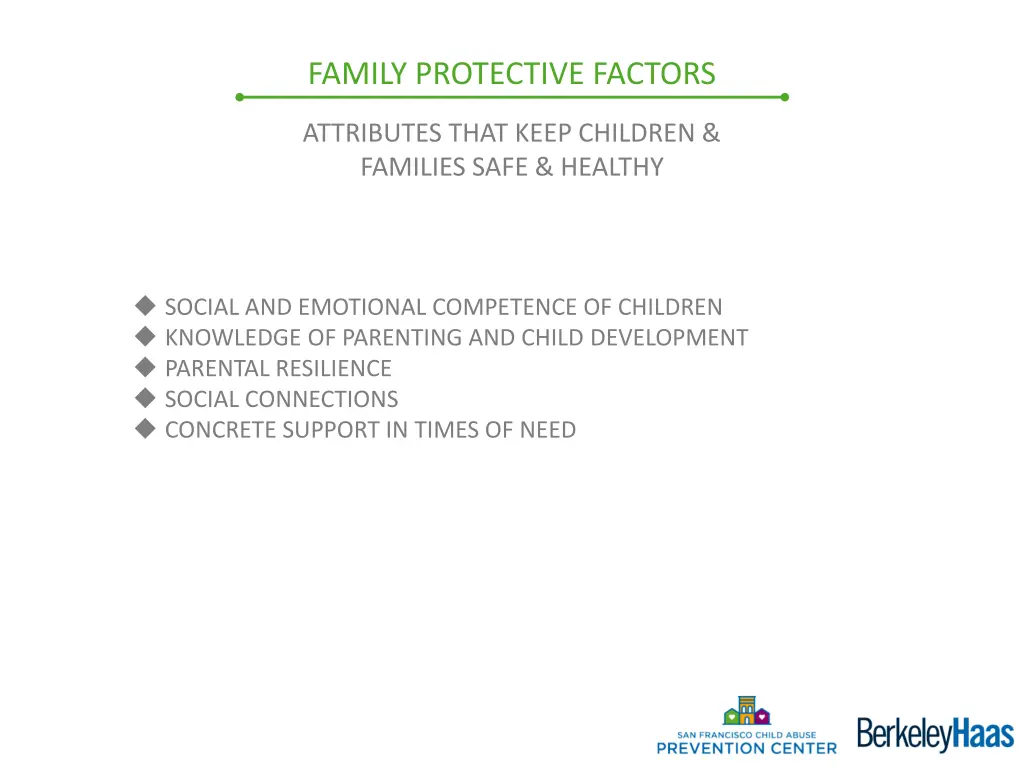 family protective factors