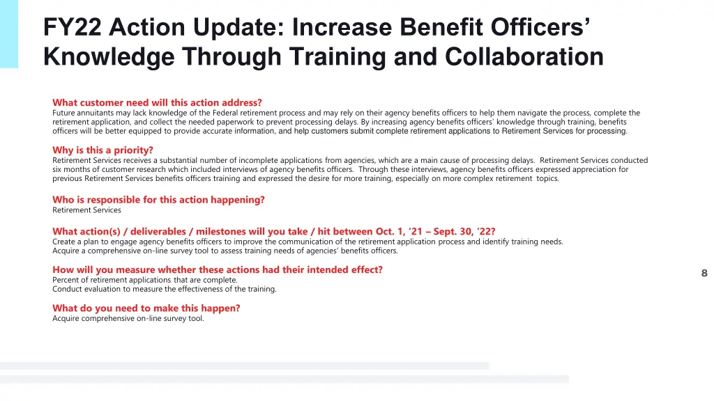 fy22 action update increase benefit officers