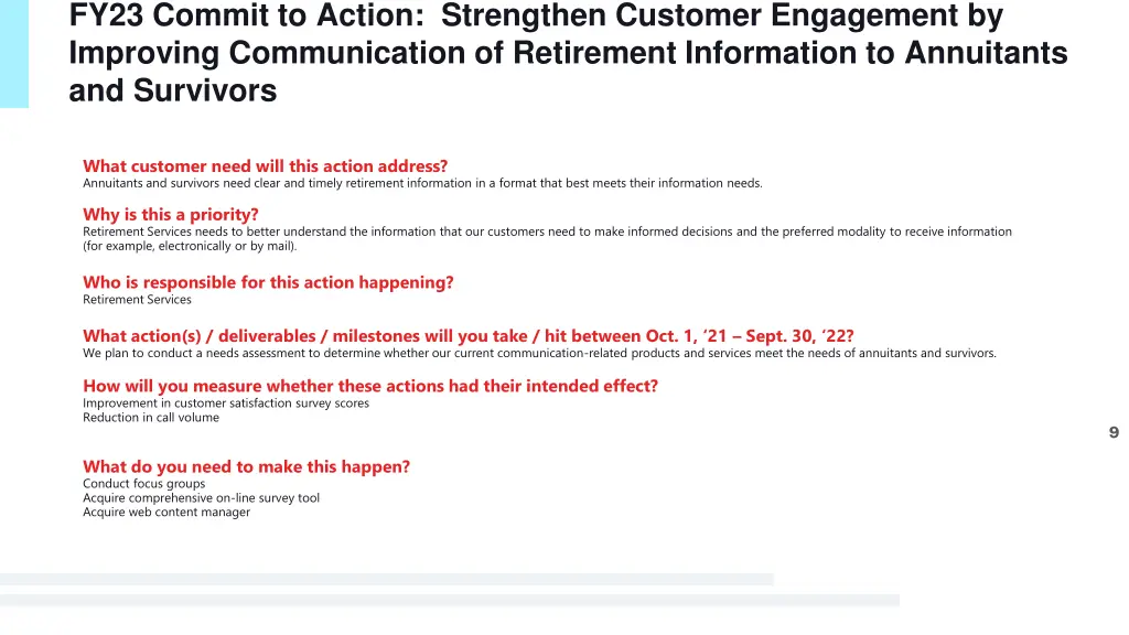 fy23 commit to action strengthen customer