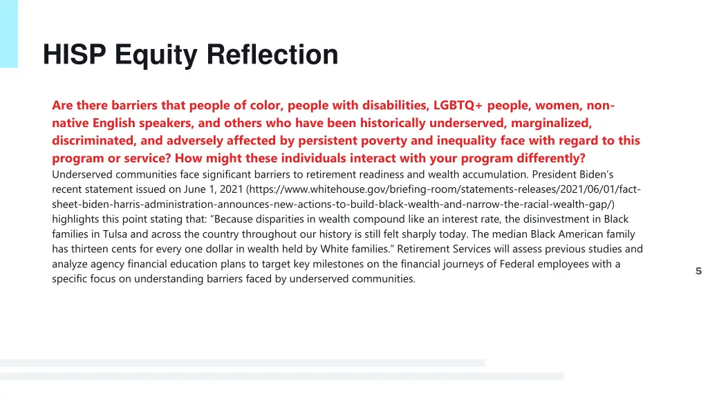 hisp equity reflection 1