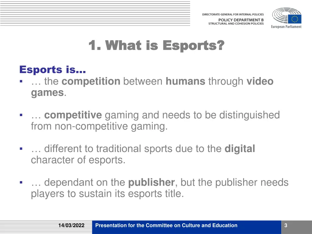 1 what is esports 1 what is esports