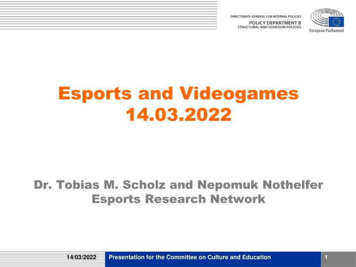 esports and videogames 14 03 2022