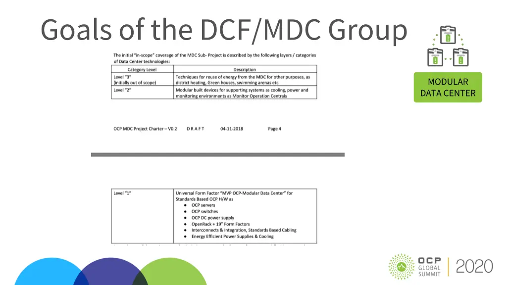 goals of the dcf mdc group 2