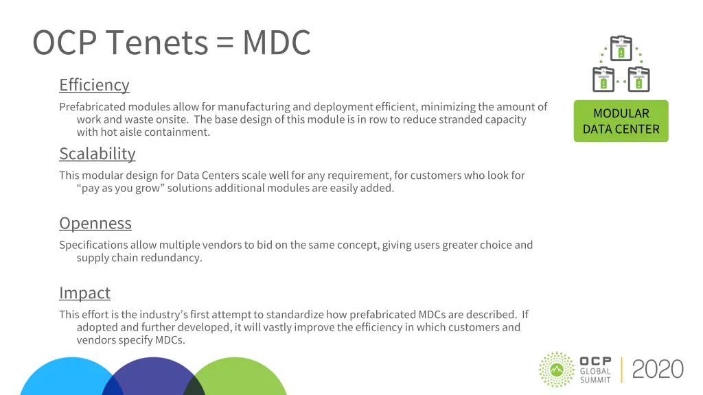 ocp tenets mdc