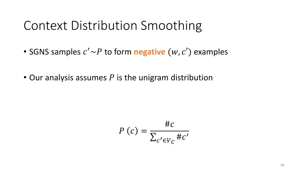 context distribution smoothing