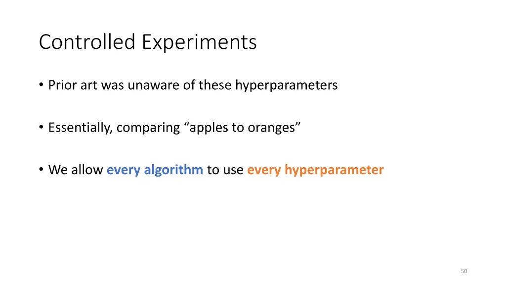 controlled experiments