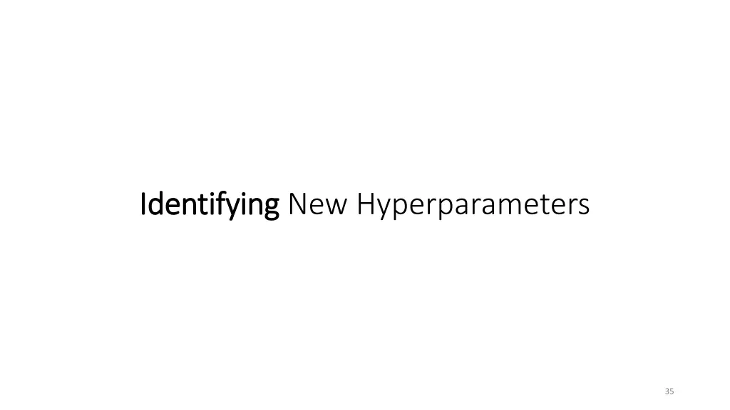 identifying identifying new hyperparameters