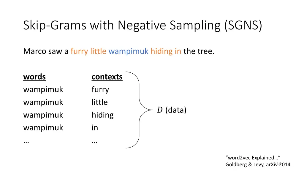 skip grams with negative sampling sgns 2