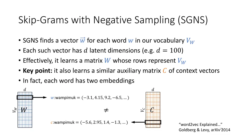 skip grams with negative sampling sgns 3