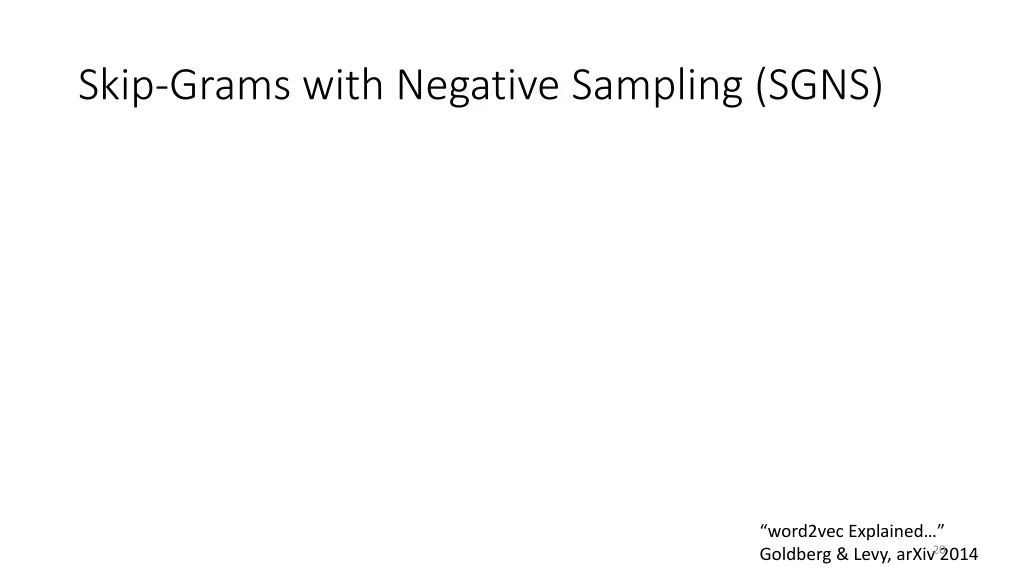 skip grams with negative sampling sgns 4