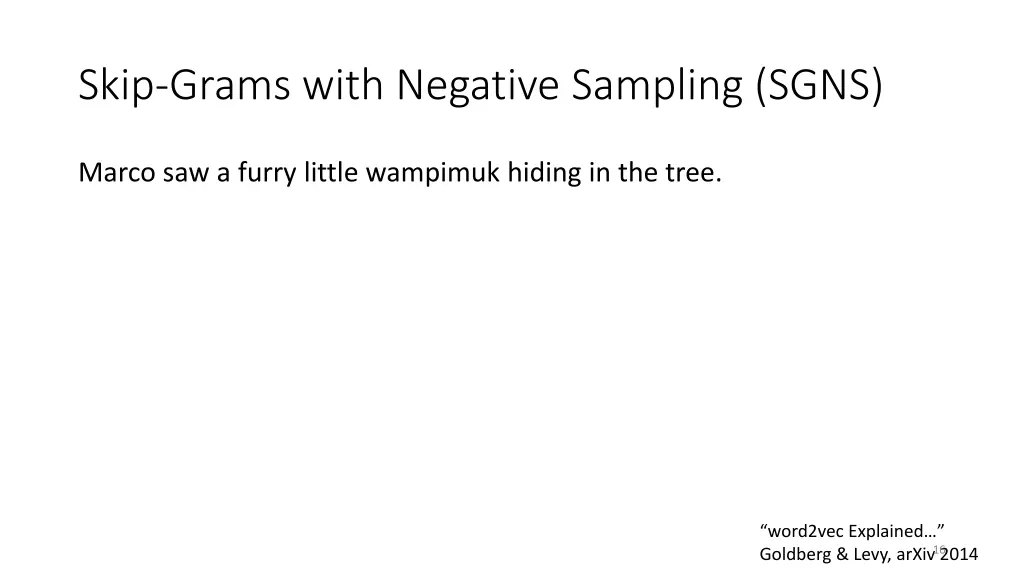 skip grams with negative sampling sgns