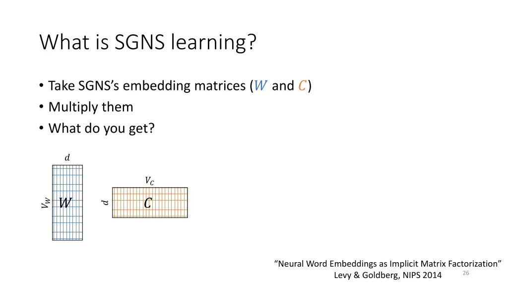 what is sgns learning 2