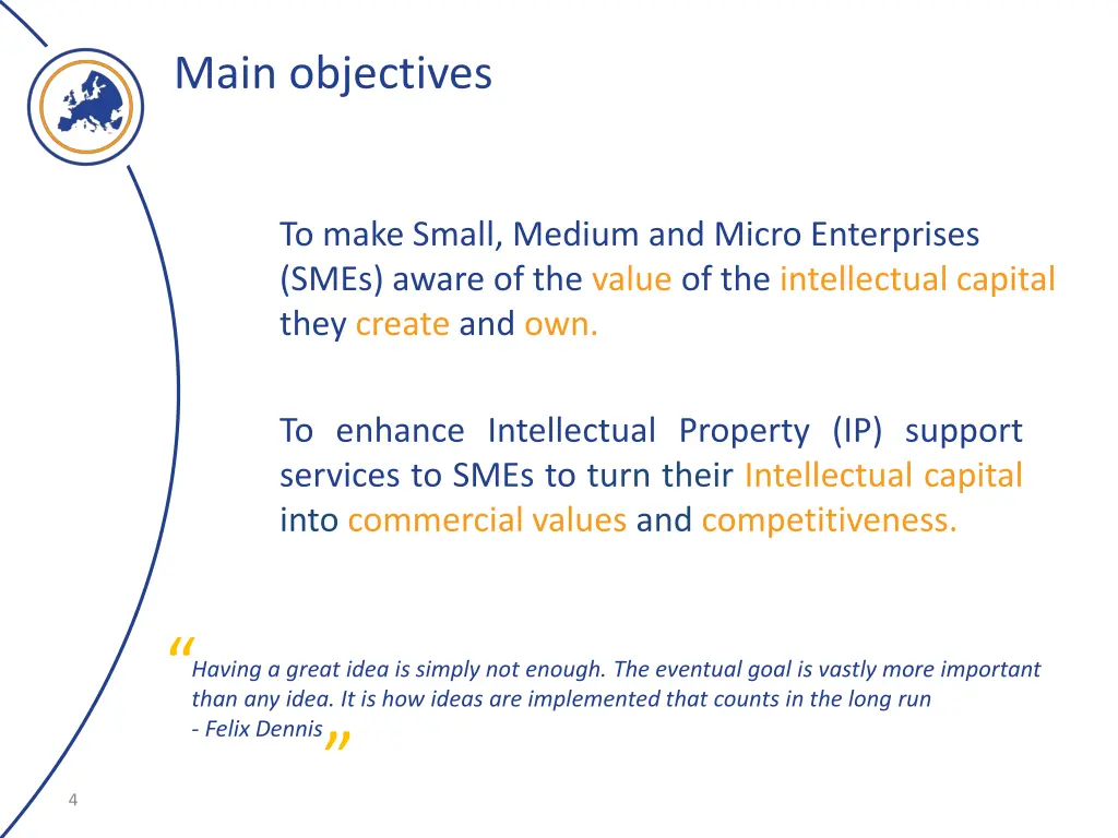 main objectives