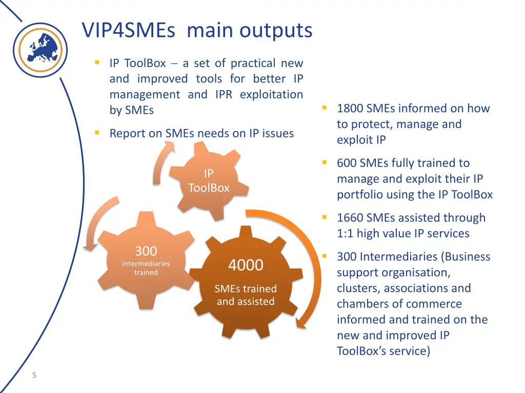 vip4smes main outputs