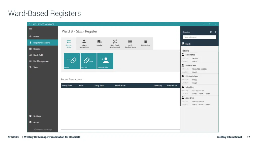 ward based registers