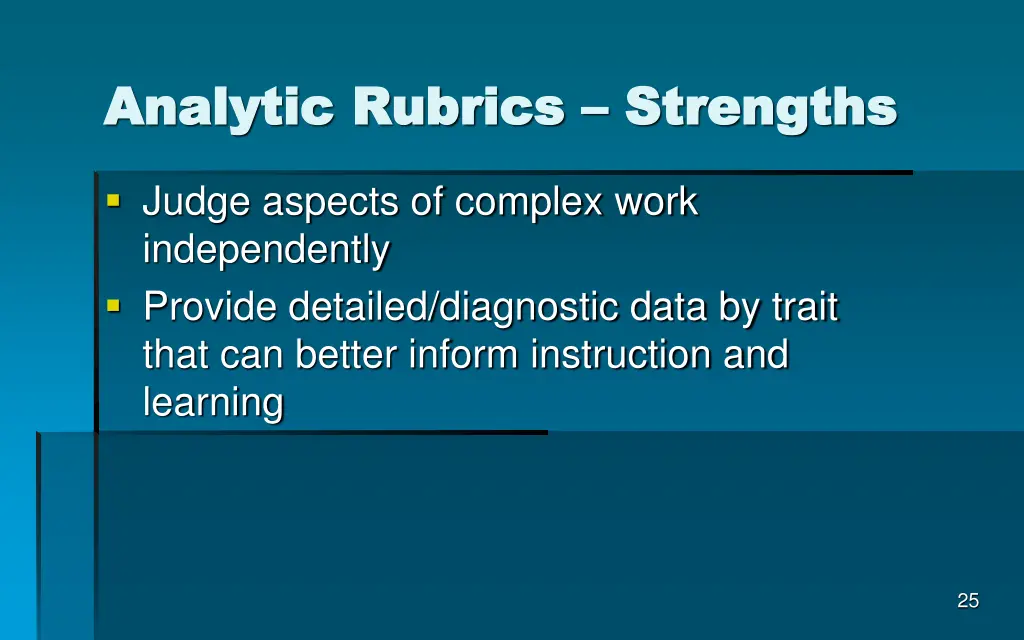 analytic rubrics analytic rubrics strengths