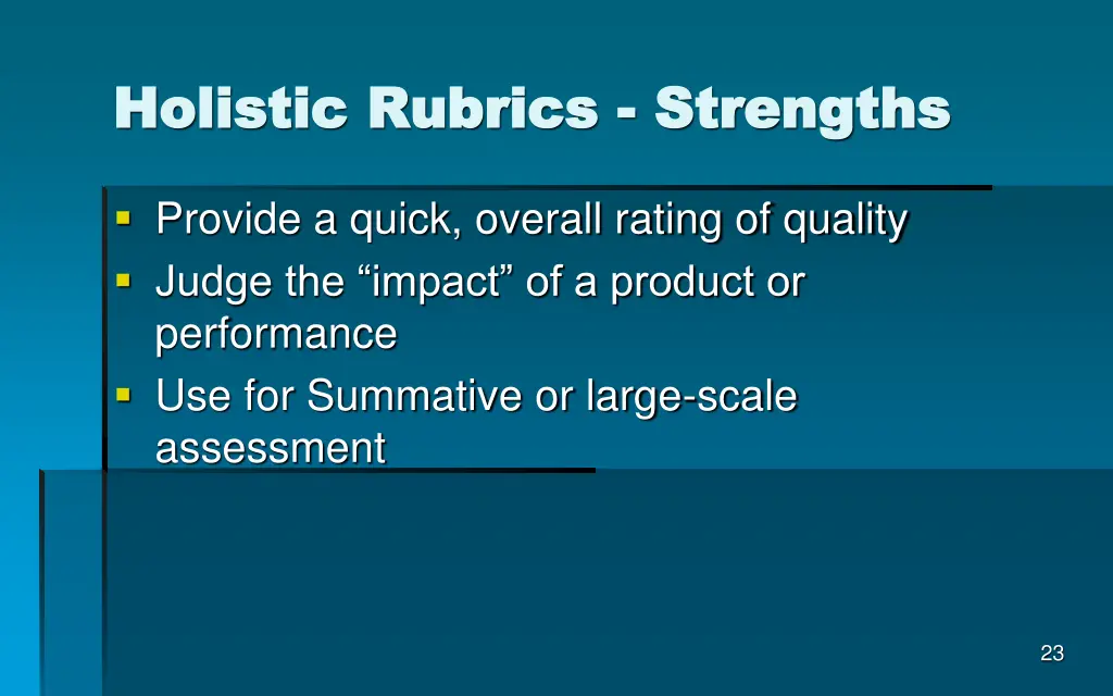 holistic rubrics holistic rubrics strengths