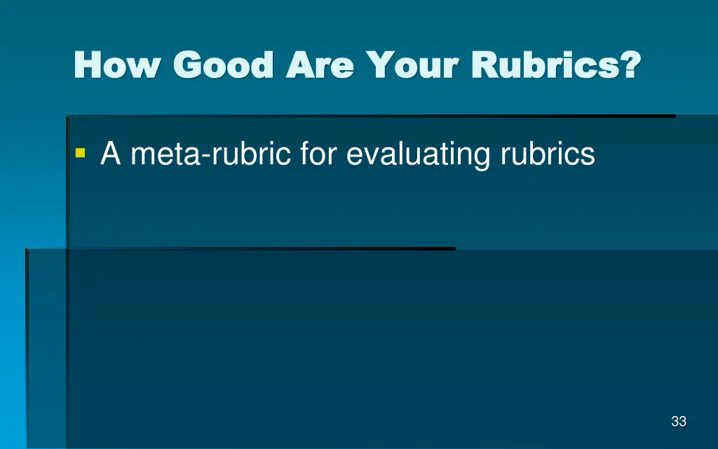 how good are your rubrics how good are your