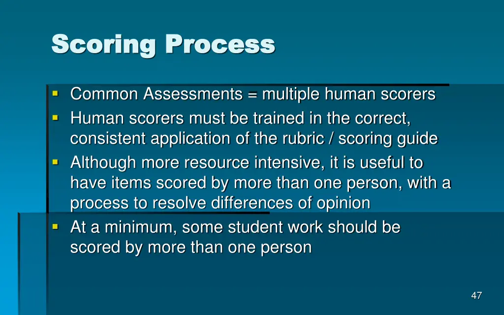 scoring process scoring process