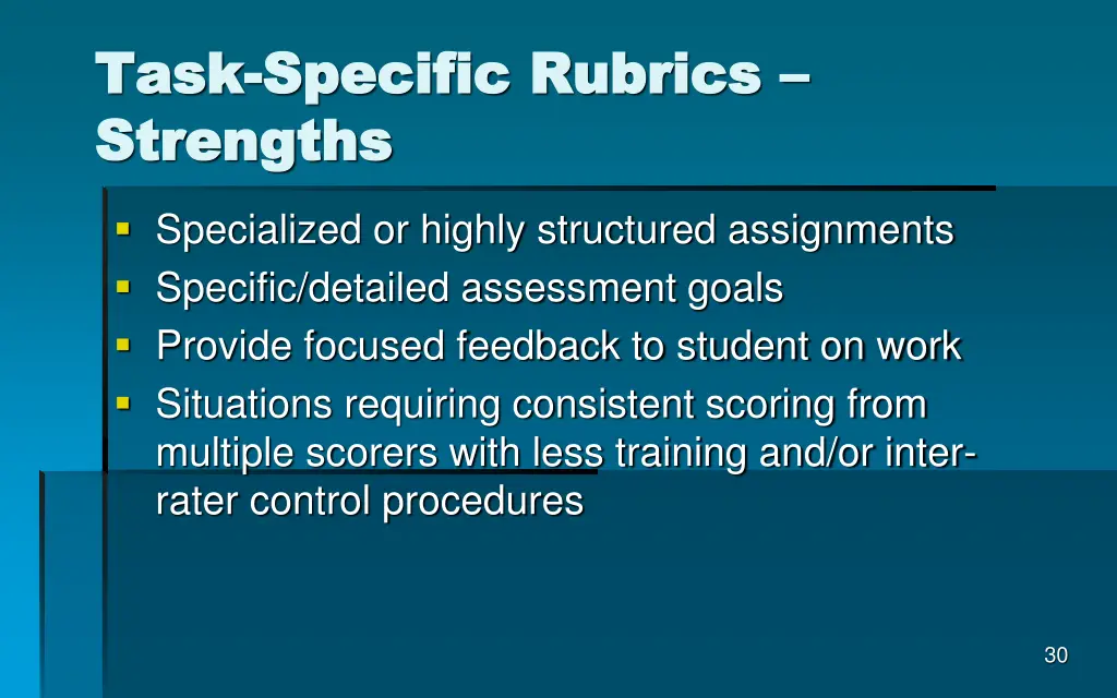 task task specific rubrics specific rubrics