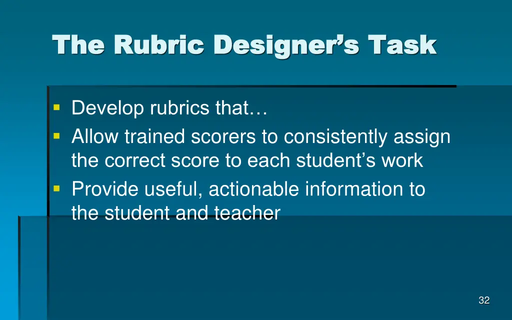 the rubric designer s task the rubric designer