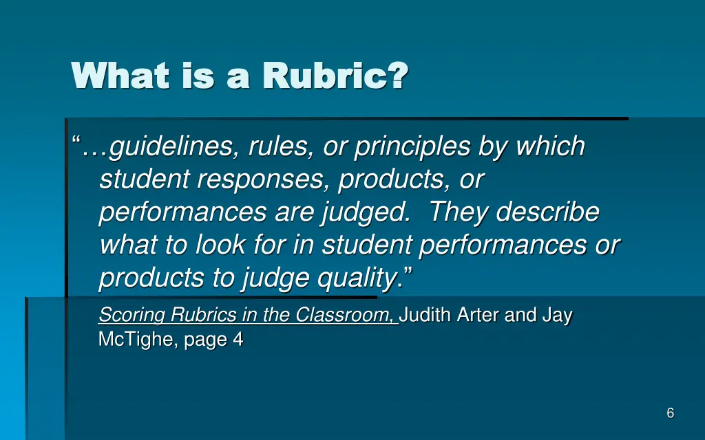 what is a rubric what is a rubric