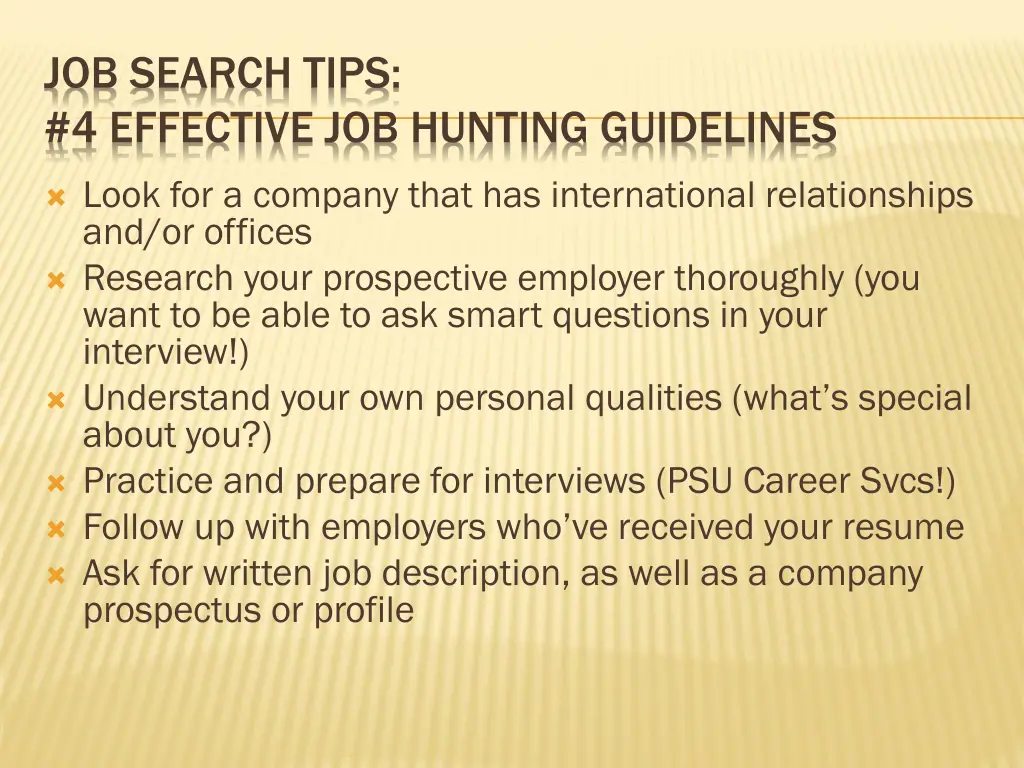 job search tips 4 effective job hunting guidelines