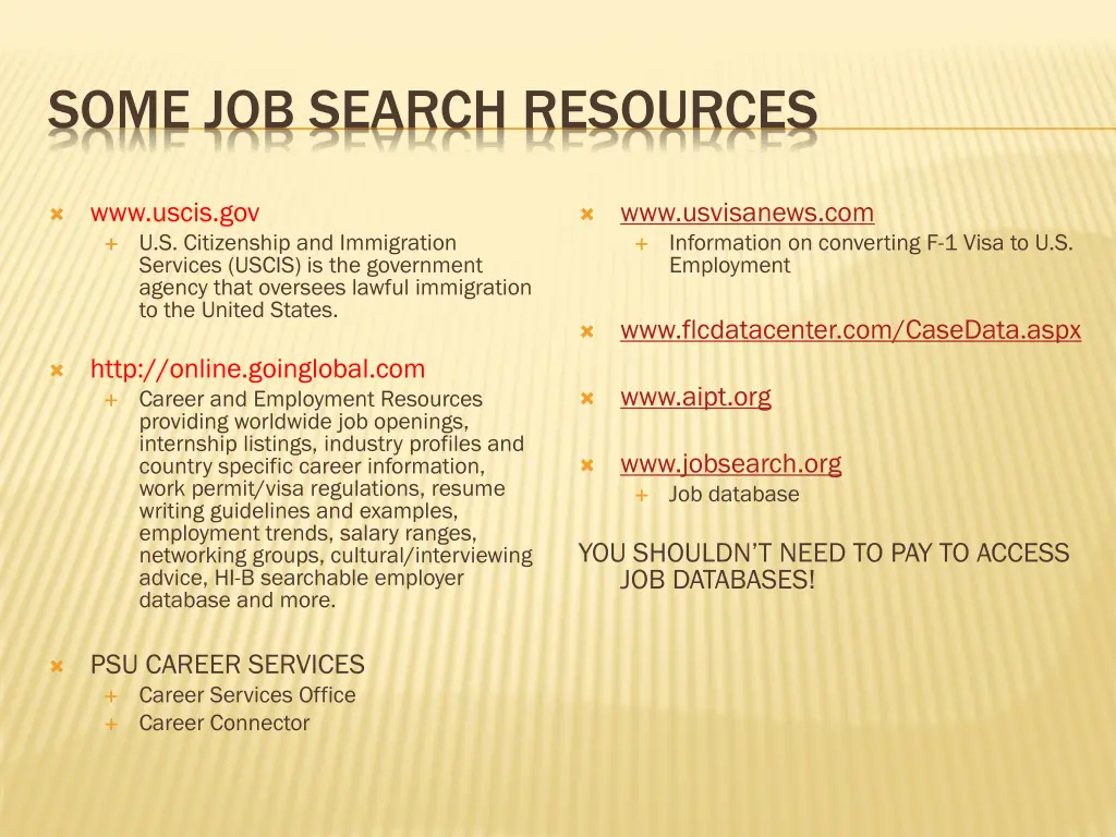 some job search resources