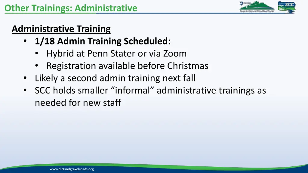 other trainings administrative