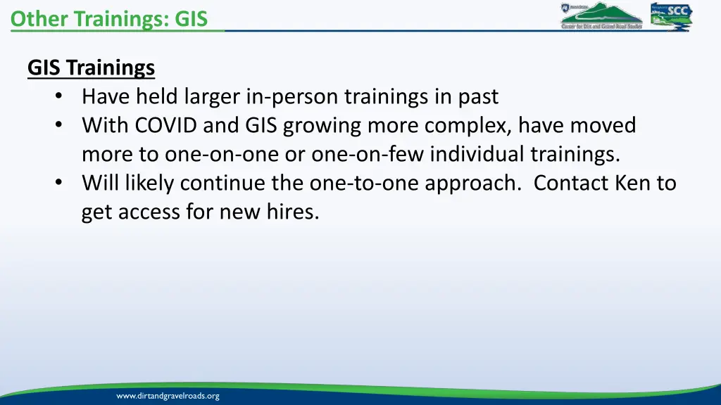 other trainings gis