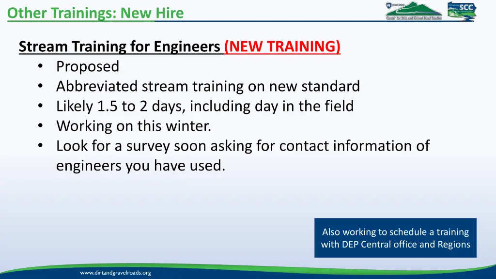 other trainings new hire 1