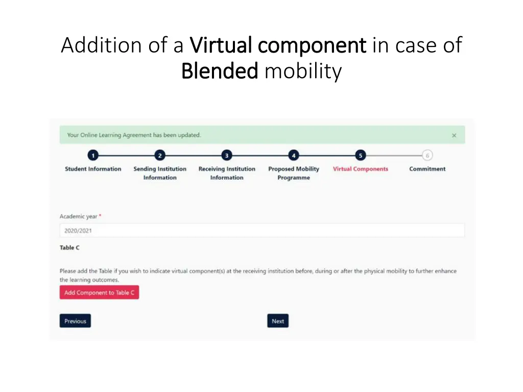 addition of a virtual component virtual component