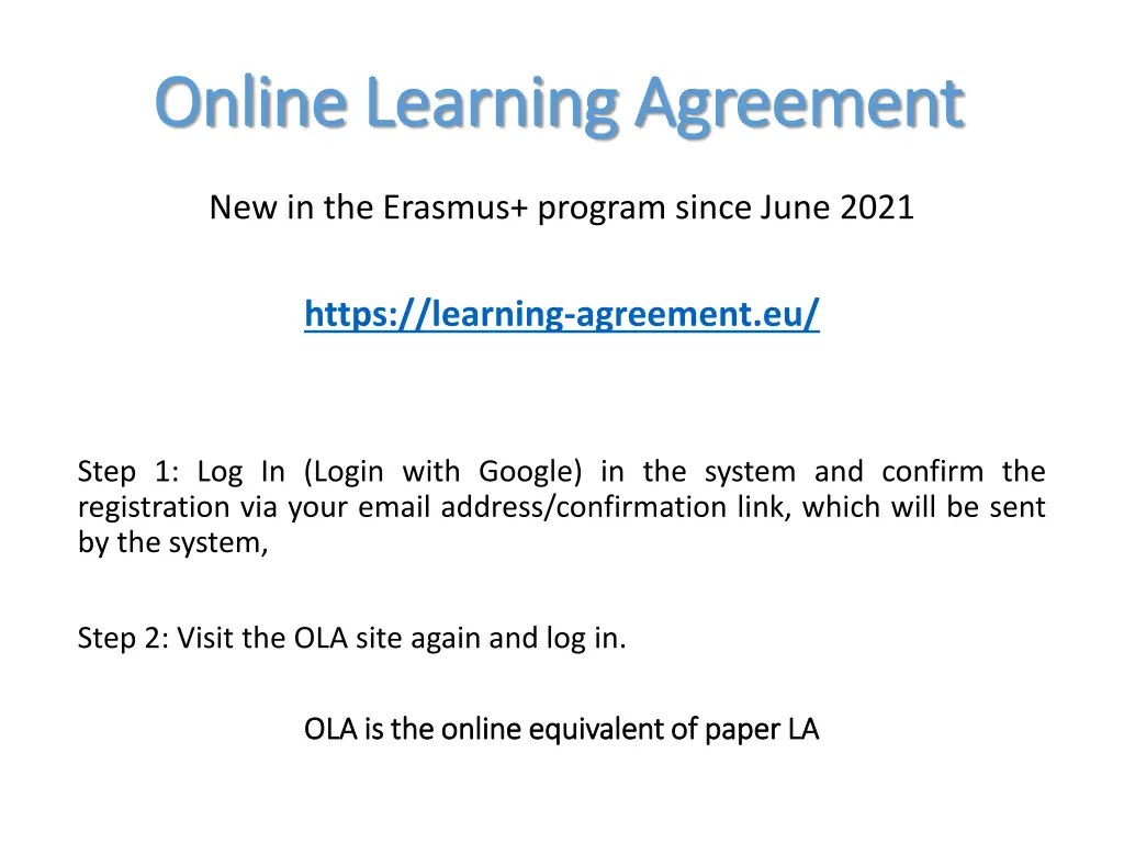 online online learning learning agreement