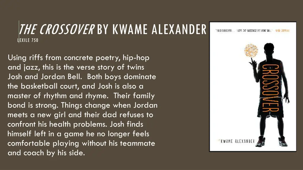 the crossover by kwame alexander lexile 750