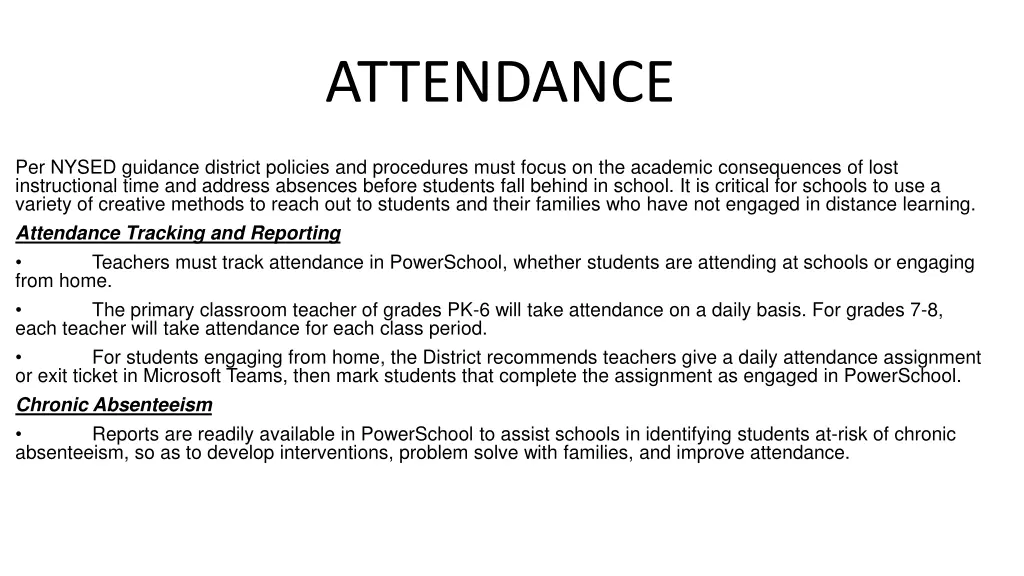 attendance