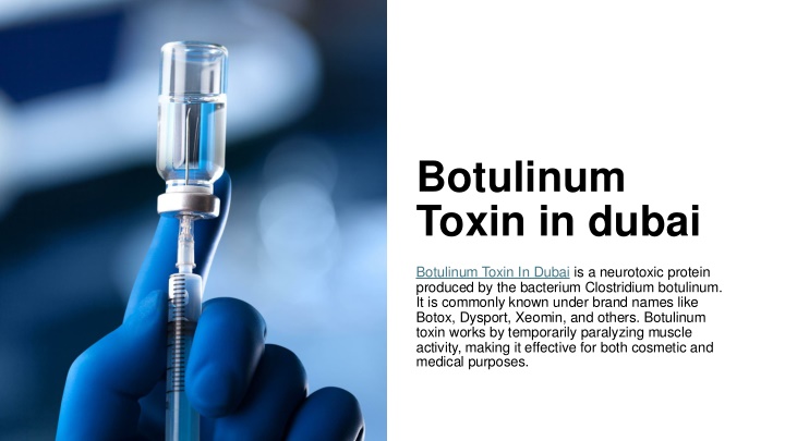 botulinum toxin in dubai