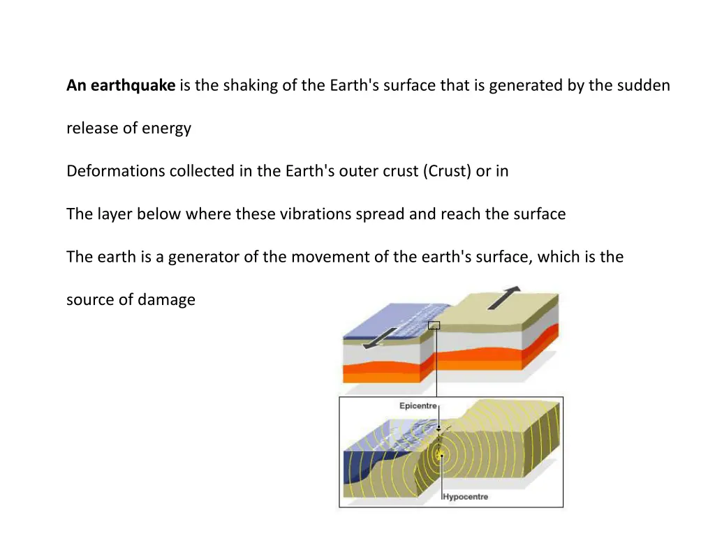 an earthquake is the shaking of the earth