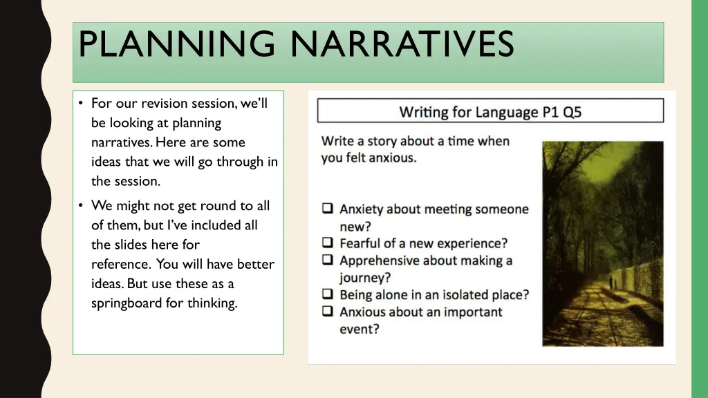 planning narratives