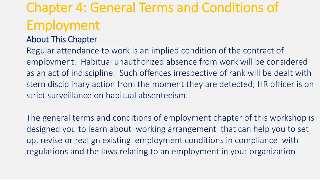 chapter 4 general terms and conditions of chapter