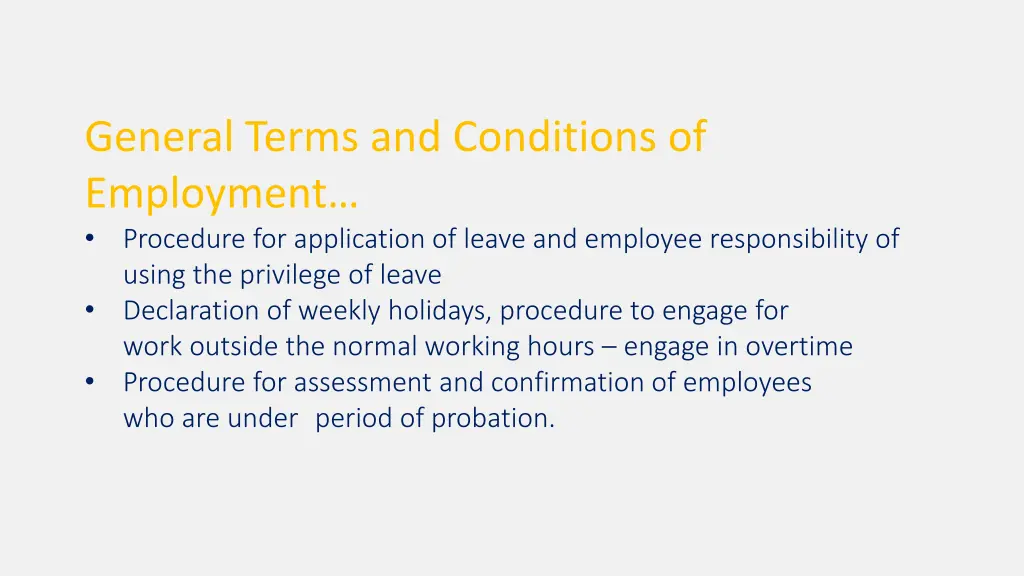 general terms and conditions of employment 1